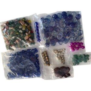 Mixed Beads Jewelry Making Craft Set Assorted Colors Shapes Sizes